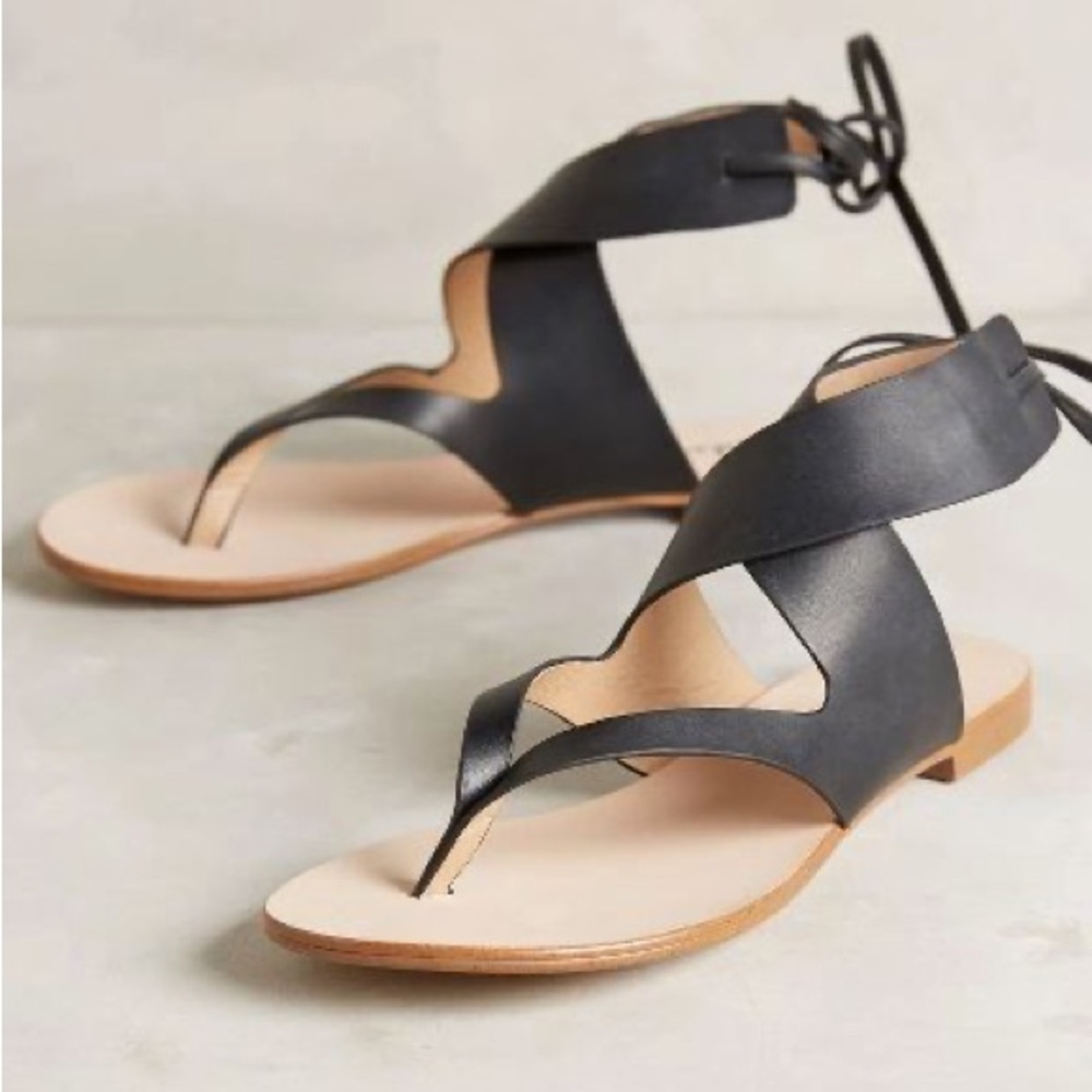 Splendid Size 5.5 Black Wrap Sandal